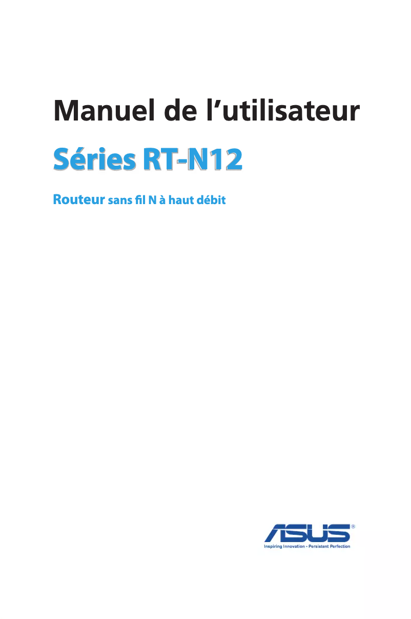 Page n°1 - Manuel utilisateur Asus RT-N12