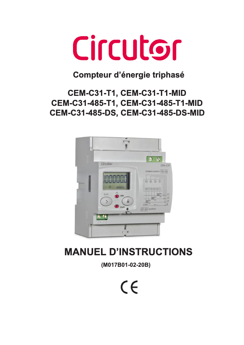 Página 1 del manual Manual de usuario CIRCUTOR CEM-C31-485-T1