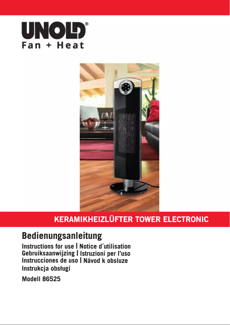 Page 1 de la notice Manuel utilisateur Unold 86525