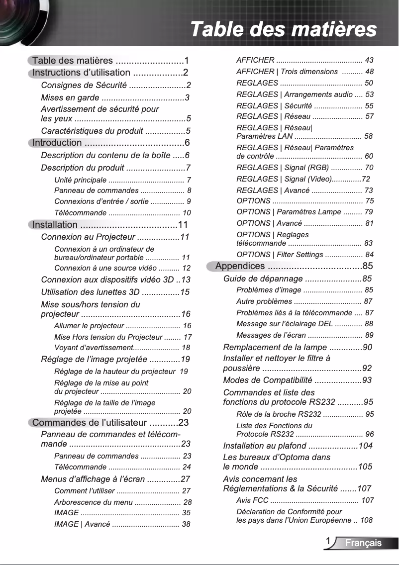 Image de la première page du manuel de l'appareil W319USTIE