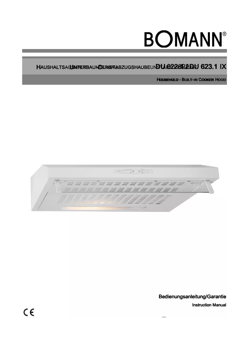 Page n°1 - Manuel utilisateur Bomann DU 622