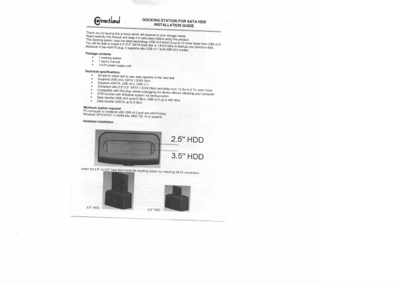 Page 1 de la notice Manuel utilisateur Syba CL-ENC50052