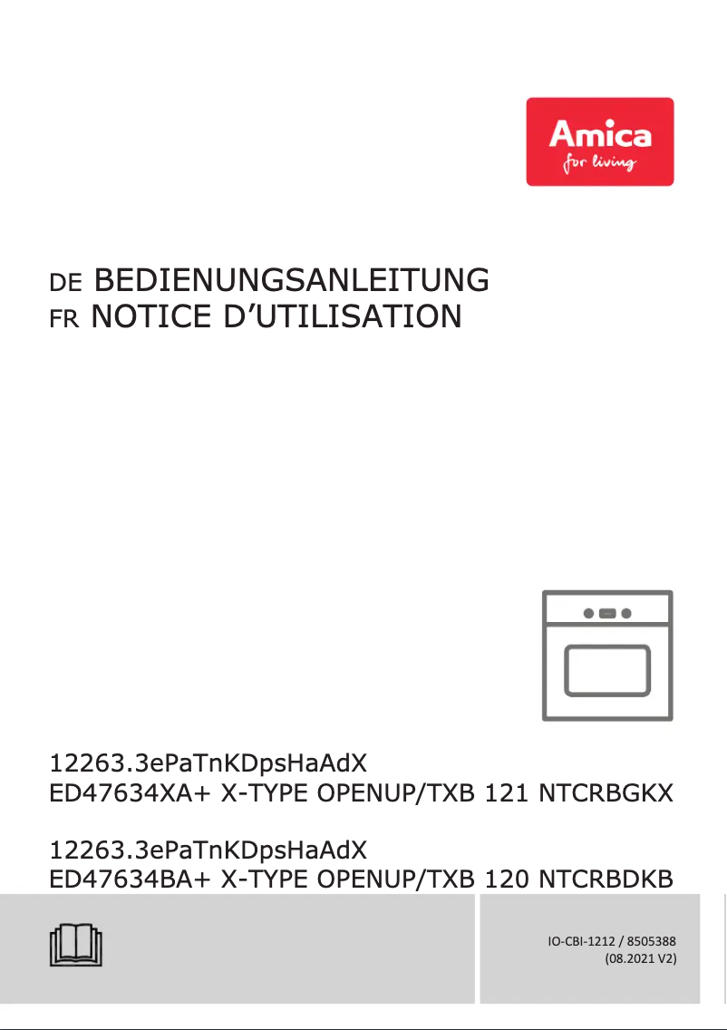 Image de la première page du manuel de l'appareil ED47634BA+ X-Type OPENUP