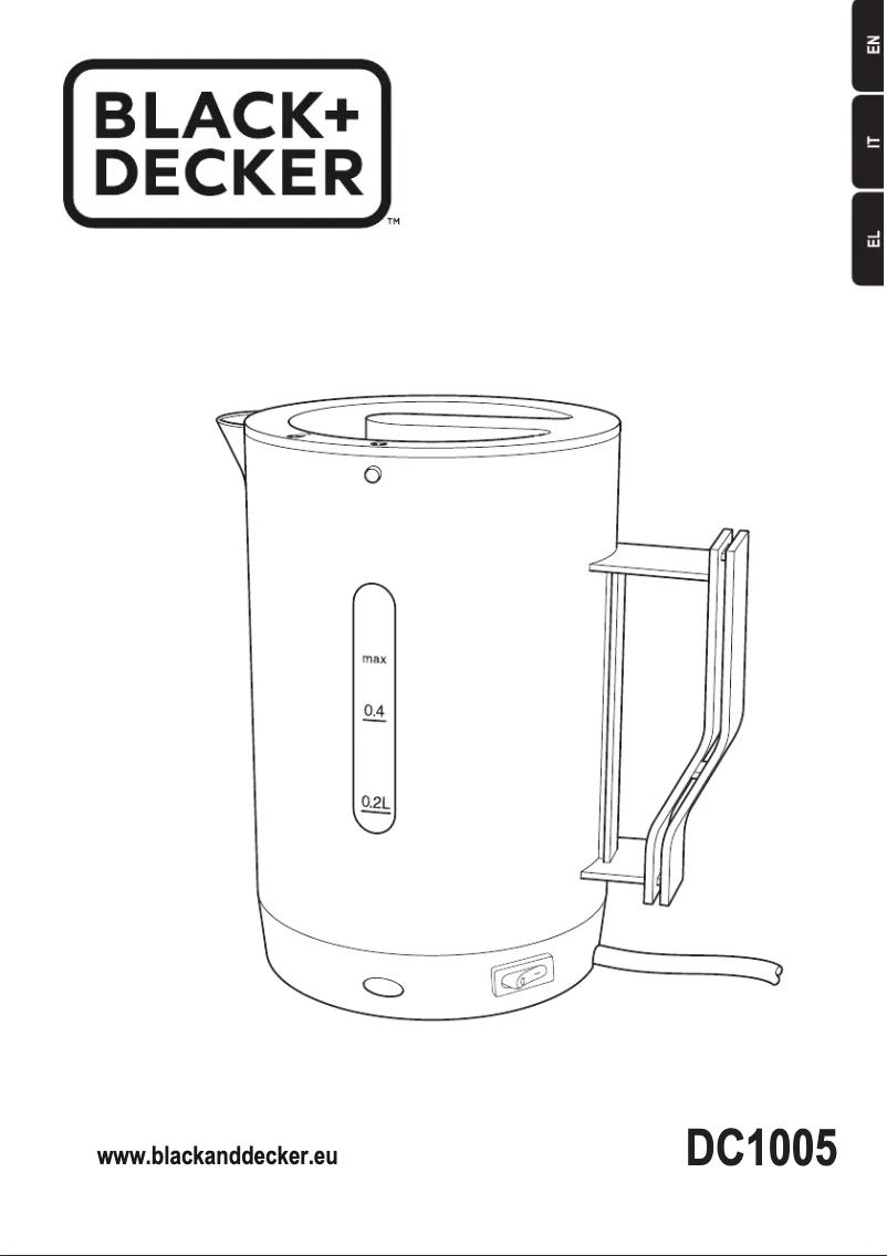 Page n°1 - Manuel utilisateur Black & Decker DC1005