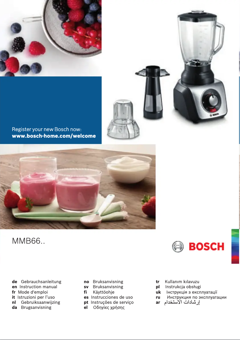 Page n°1 - Manuel utilisateur Bosch SilentMixx Pro MMB66G7M