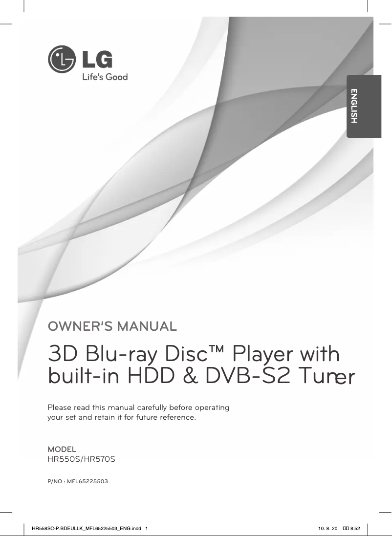Página 1 del manual Manual de usuario LG HR550S