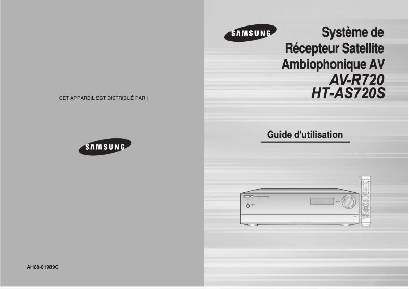 Image de la première page du manuel de l'appareil HT-AS720