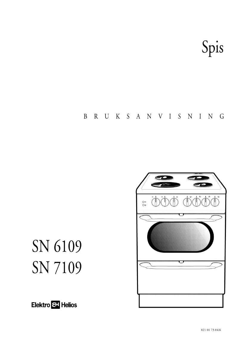 Page n°1 - Manuel utilisateur Elektro Helios SN6109