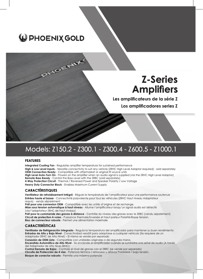 Image de la première page du manuel de l'appareil Z300.4