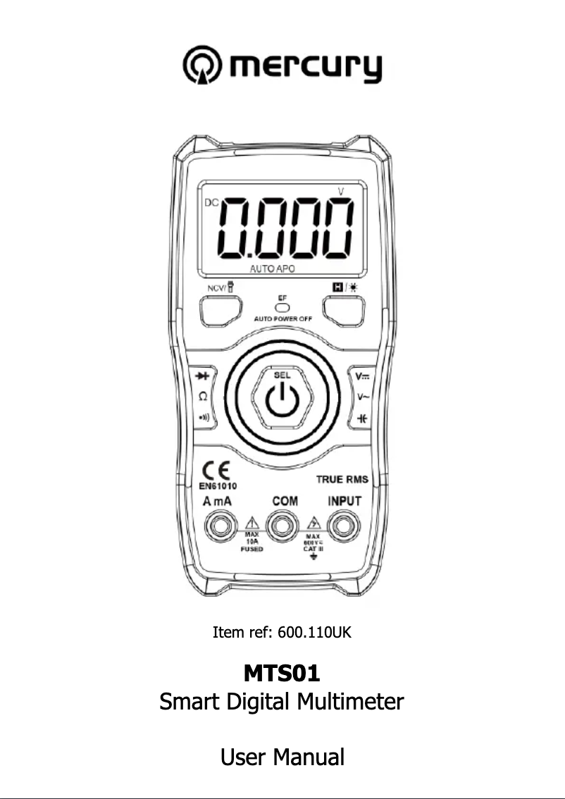 Page 1 de la notice Manuel utilisateur Mercury MTS01