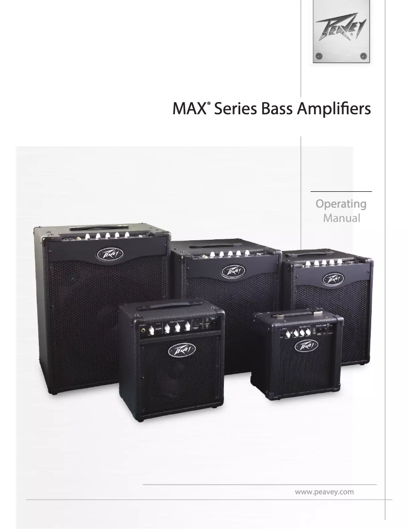 Page n°1 - Manuel utilisateur Peavey MAX 112