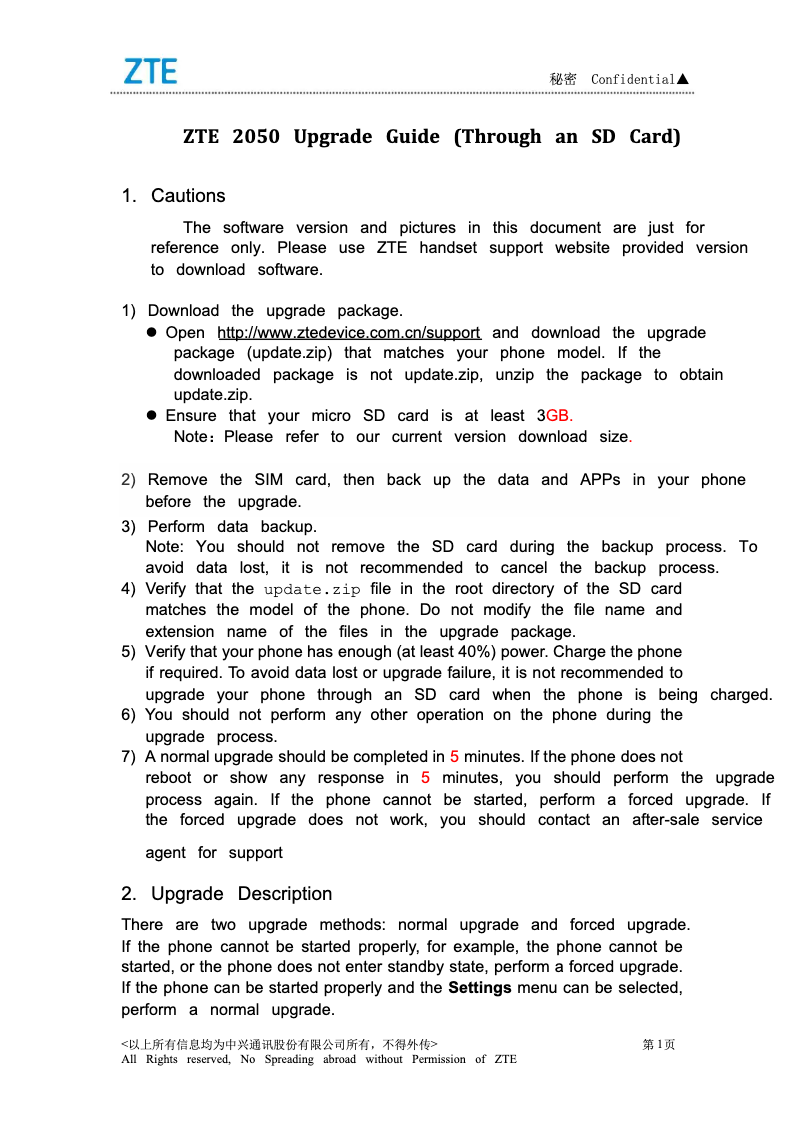 Page 1 de la notice Manuel utilisateur ZTE Blade 20 Smart