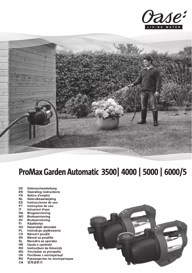 Page 1 de la notice Manuel utilisateur Oase ProMax Garden Automatic 4000