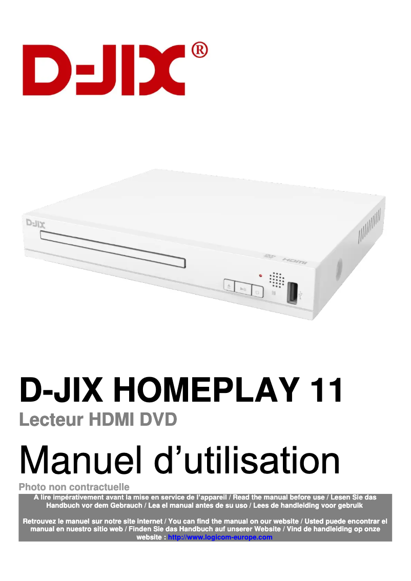 Page 1 de la notice Manuel utilisateur D-Jix Homeplay 11