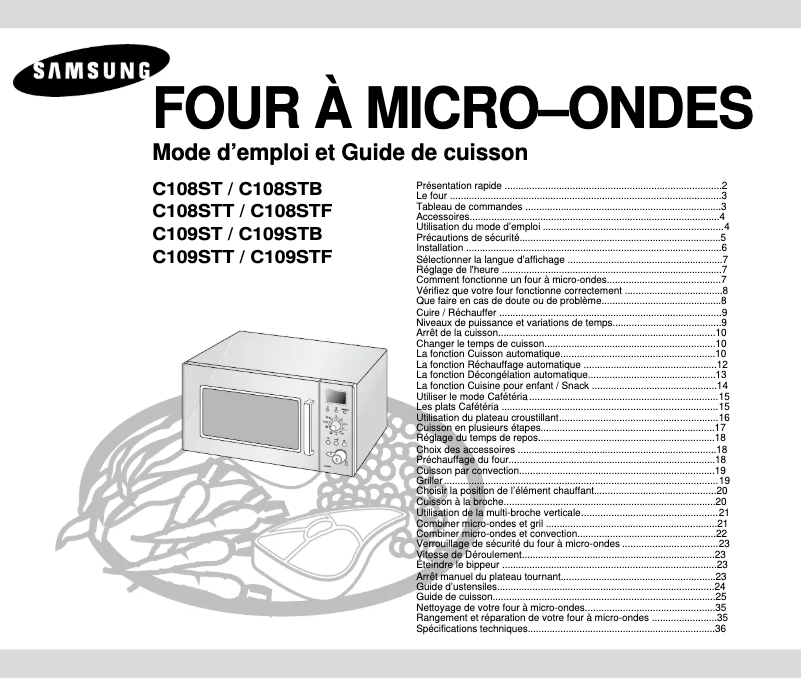 Página 1 del manual Manual de usuario Samsung C108STF