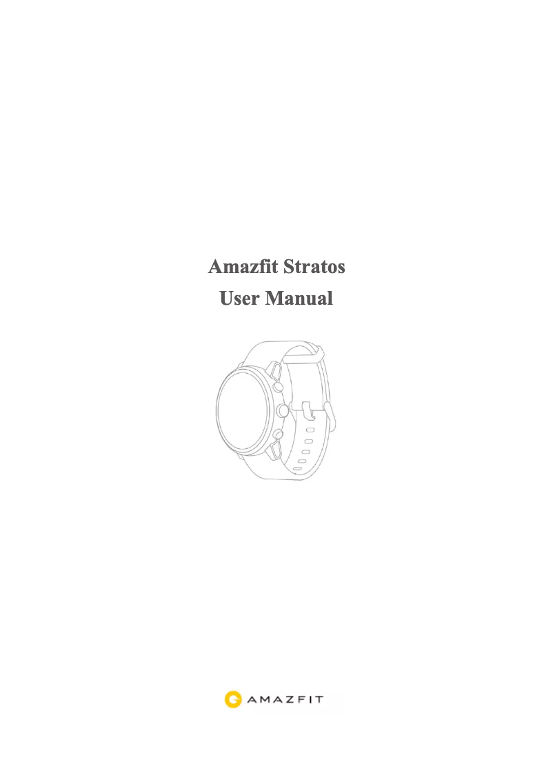 Page n°1 - Manuel utilisateur Amazfit Stratos 3