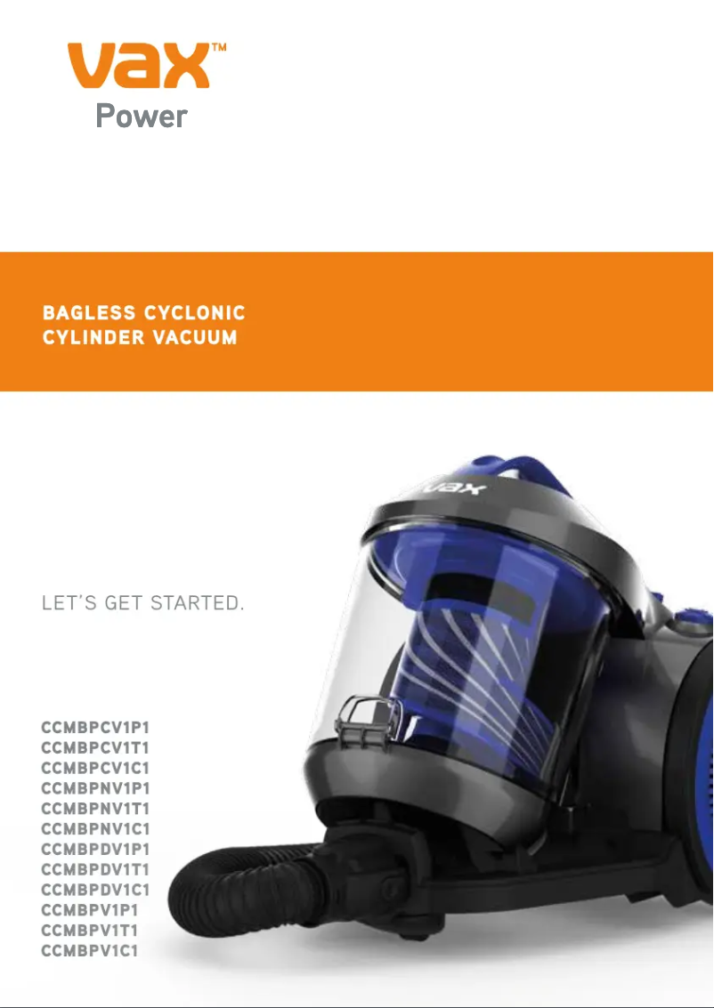 Page n°1 - Manuel utilisateur Vax Power CCMBPNV1P1