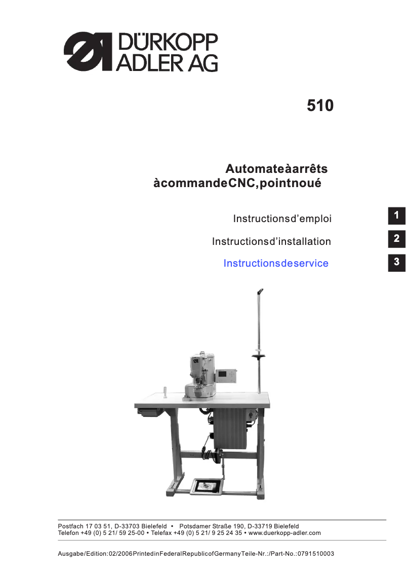 Image de la première page du manuel de l'appareil 510