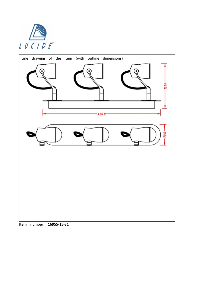 Page n°1 - Manuel utilisateur Lucide Samba 16955/15/31