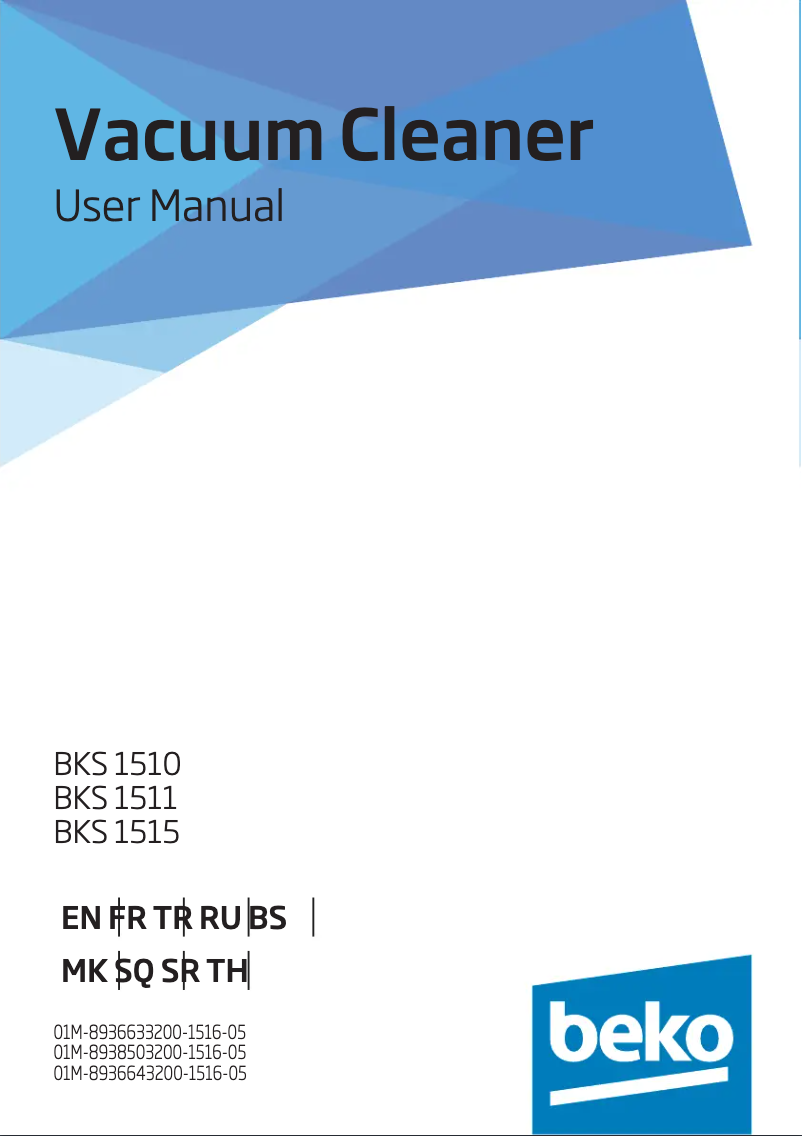 Page 1 de la notice Manuel utilisateur Beko BKS 1515
