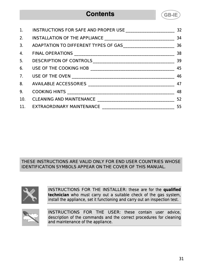 Page 1 de la notice Manuel utilisateur Smeg CS71-5