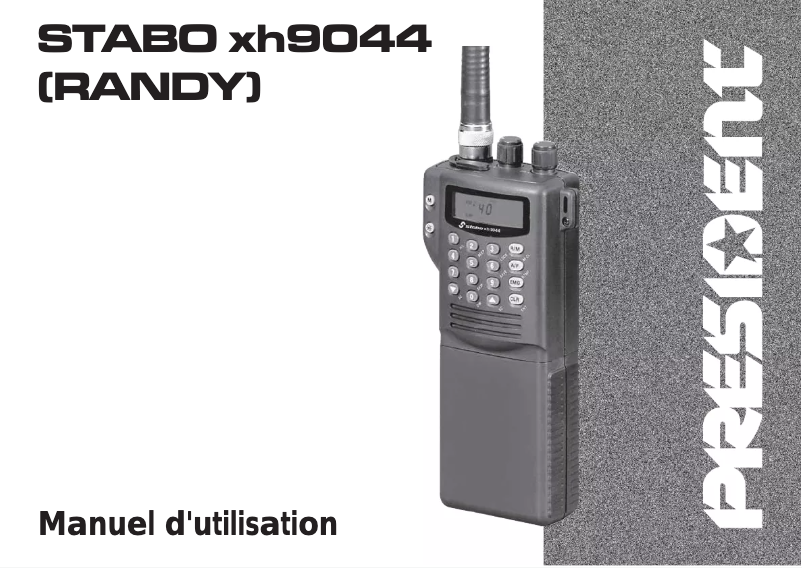 Page 1 de la notice Manuel utilisateur President Randy