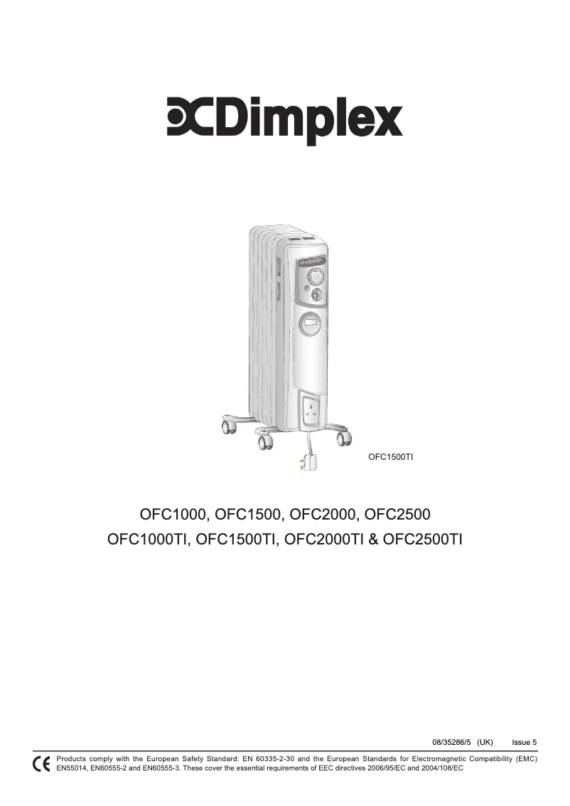 Page 1 de la notice Manuel utilisateur Dimplex OFC2500TI