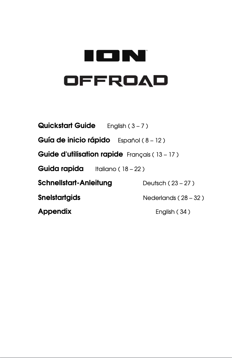 Page n°1 - Manuel utilisateur ION Offroad