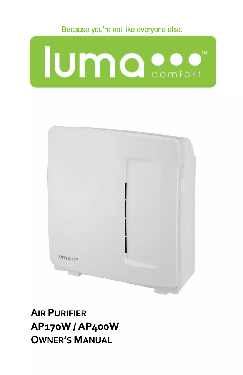 Page n°1 - Manuel utilisateur Luma Comfort AP170W