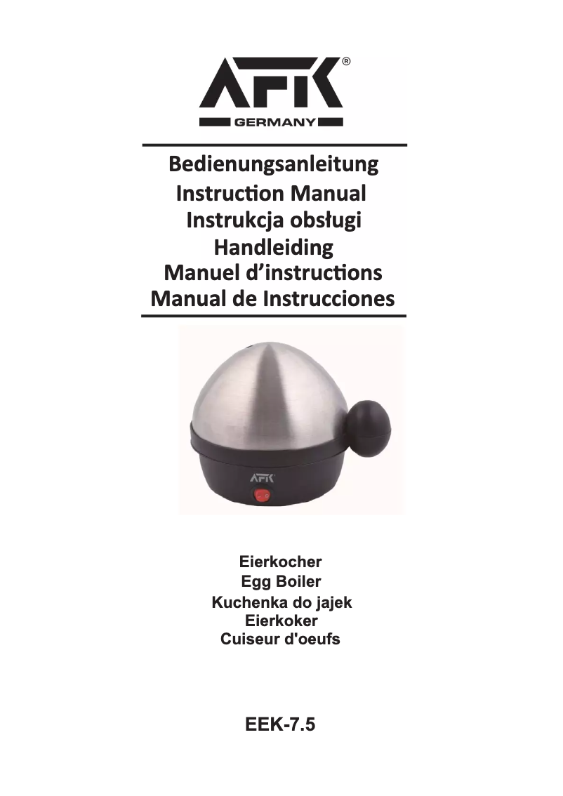 Image de la première page du manuel de l'appareil EEK-7.5