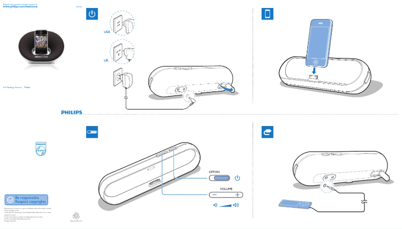 Página 1 del manual Guía de inicio rápido Philips DS700