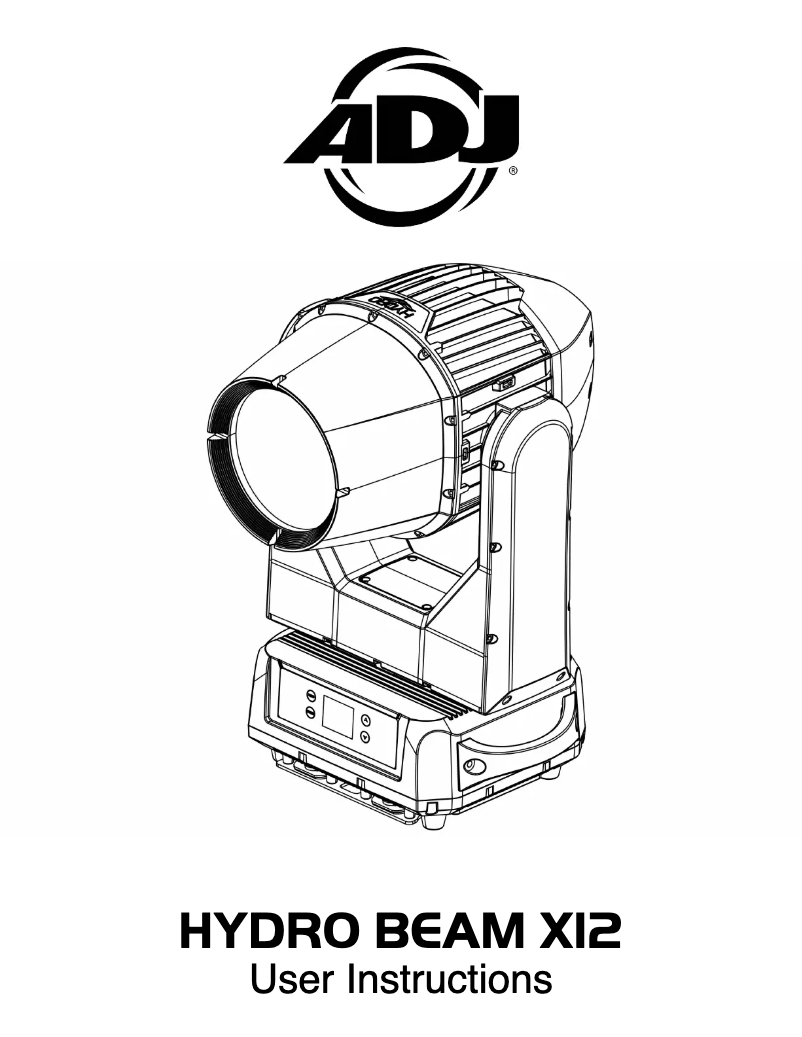 Page 1 de la notice Manuel utilisateur Adj Hydro Beam X12