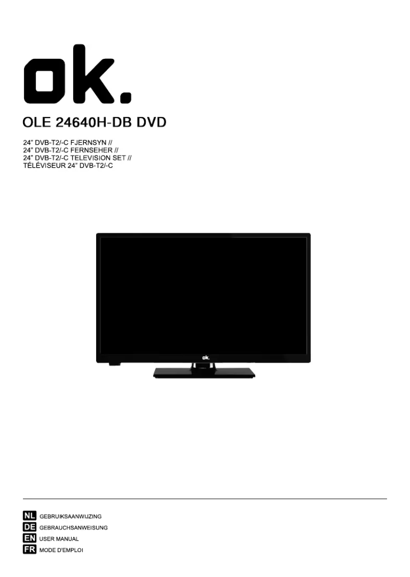 Page 1 de la notice Manuel utilisateur OK OLE 24640H-DB DVD