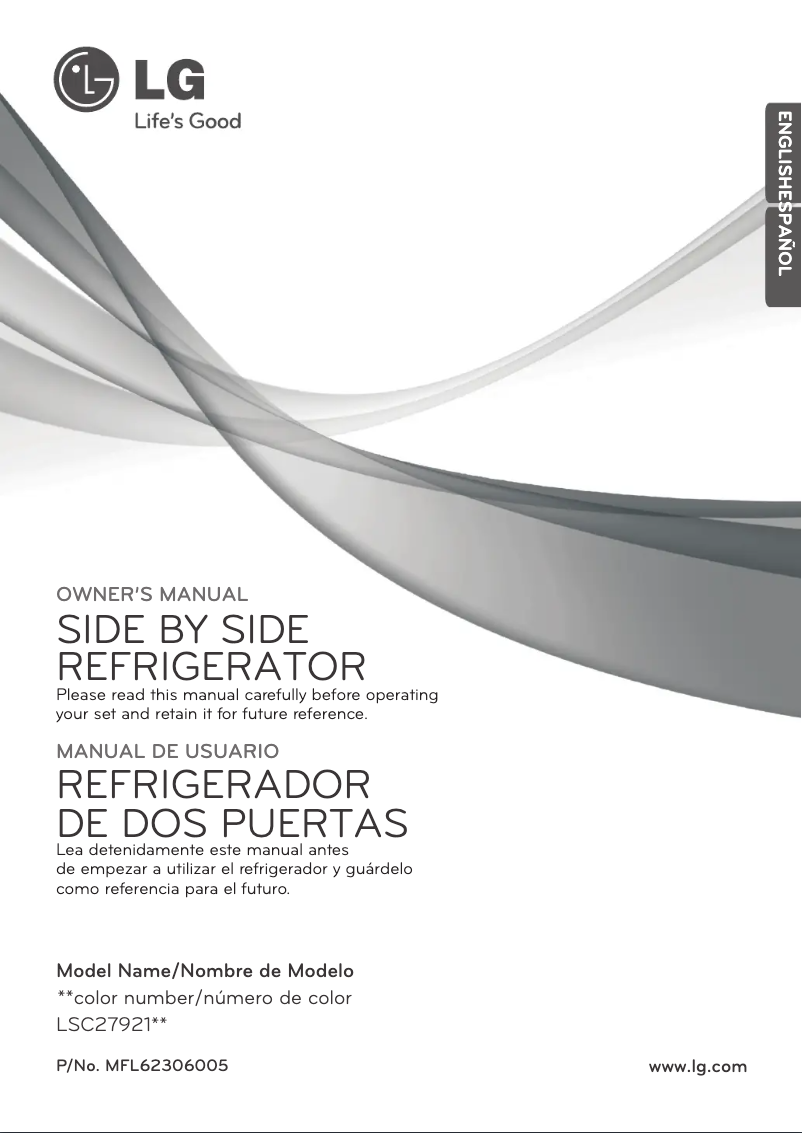 Page n°1 - Manuel utilisateur LG LSC27921ST