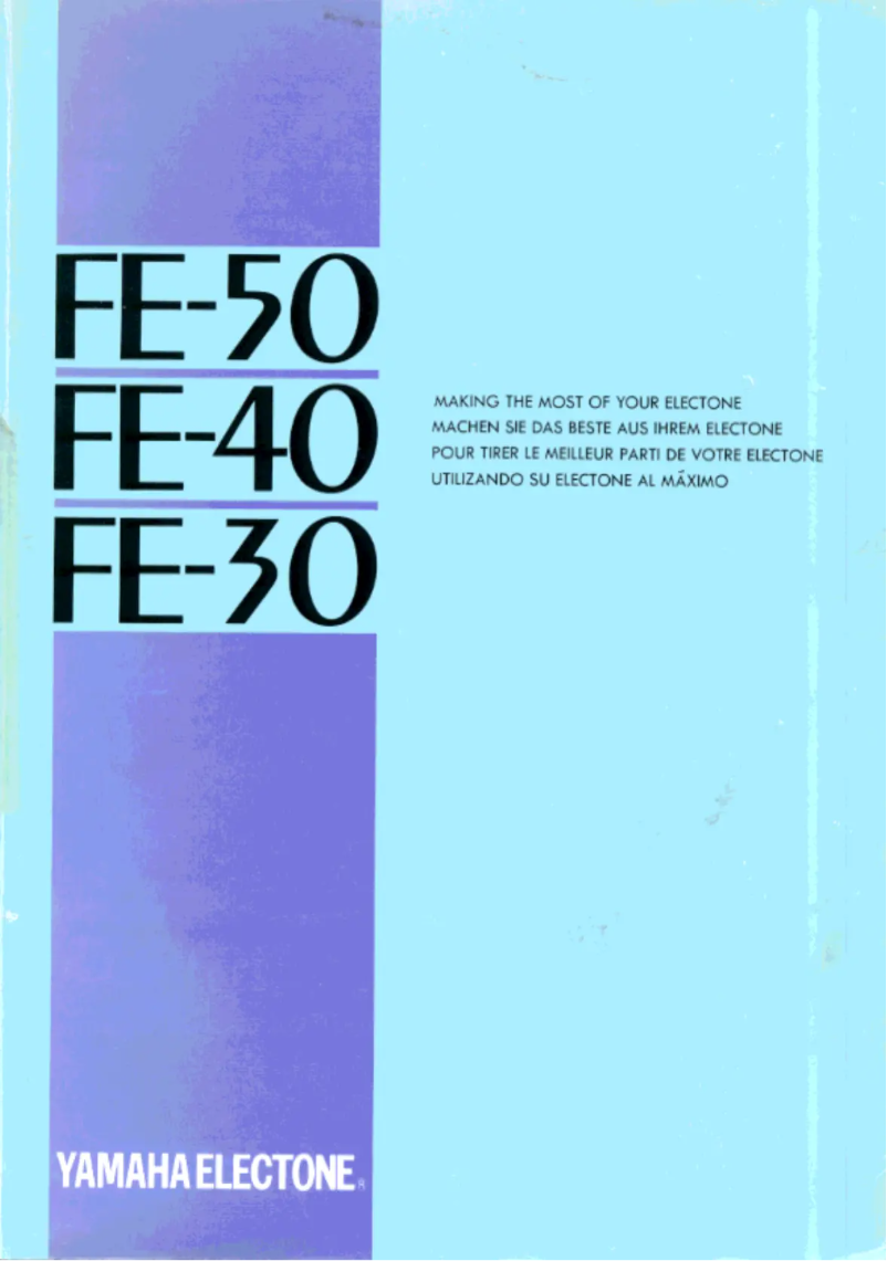 Image de la première page du manuel de l'appareil Electone FE-40