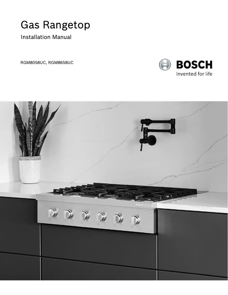 Page 1 de la notice Guide d'installation Bosch RGM8658UC