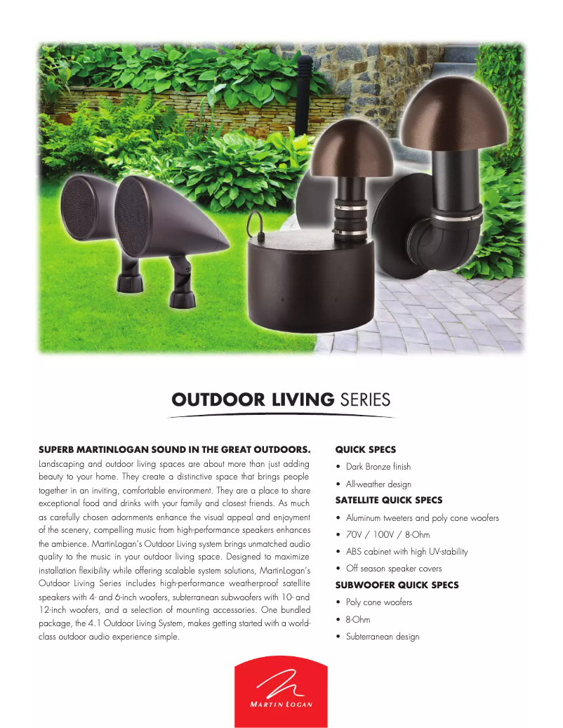 Page n°1 - Brochure Martin Logan ODSAT40