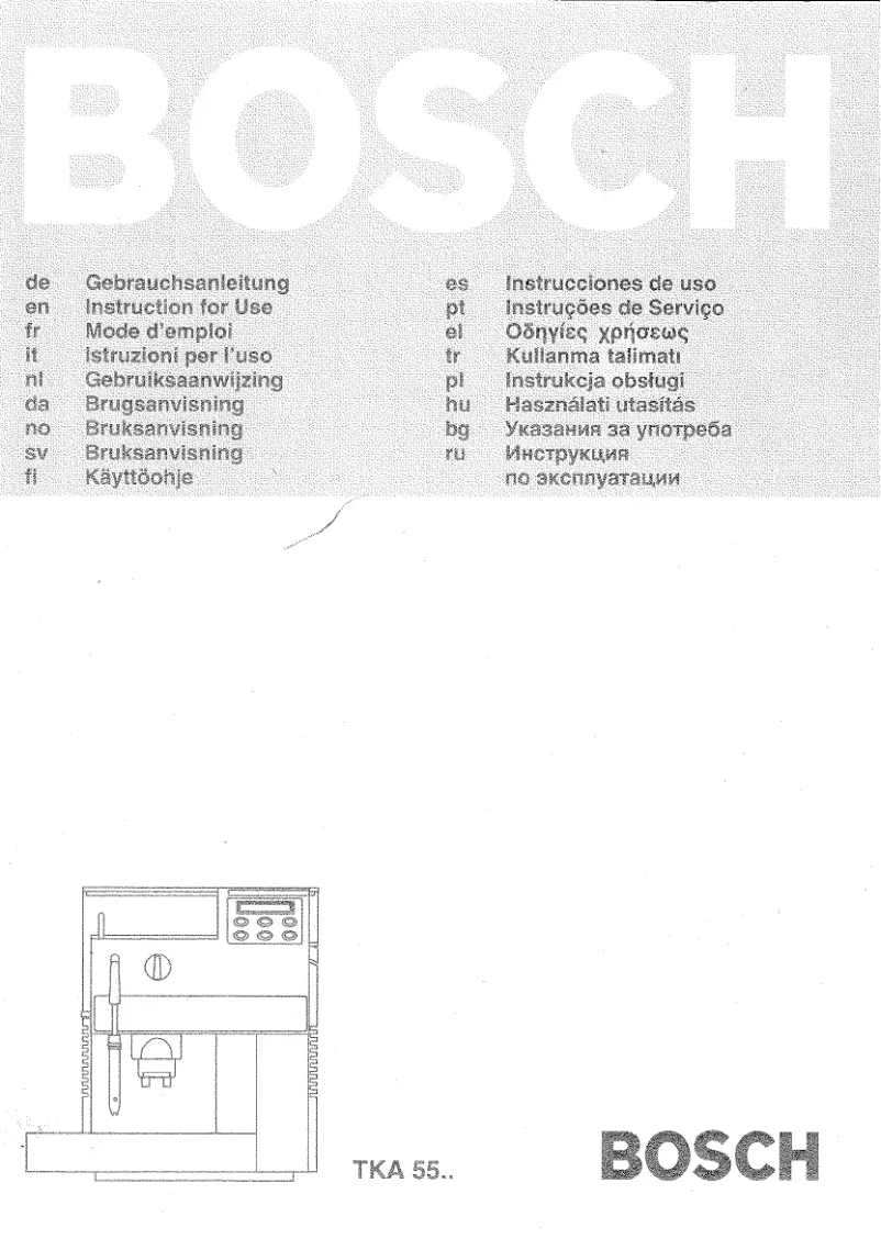 Page n°1 - Manuel utilisateur Bosch Solitaire TKA5501