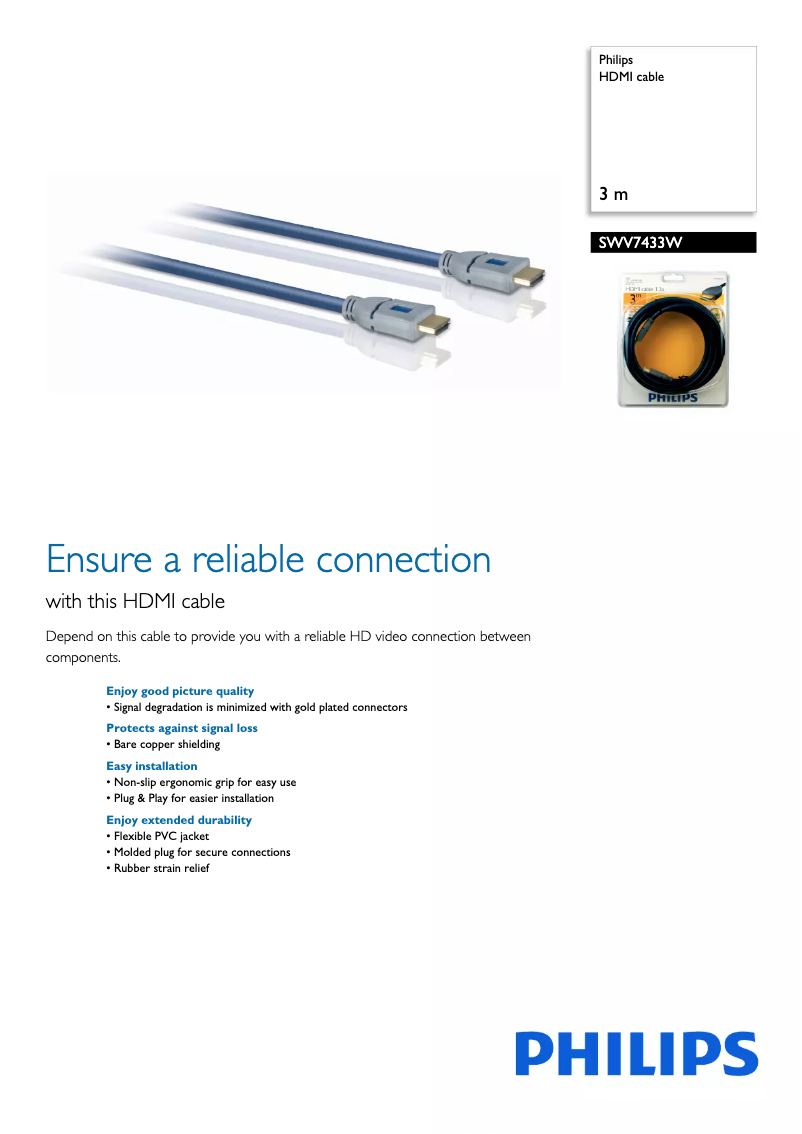 Page n°1 - Brochure Philips SWV7433W