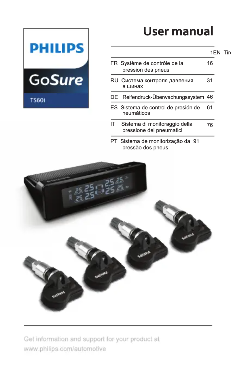 Page n°1 - Manuel utilisateur Philips TS60IC1