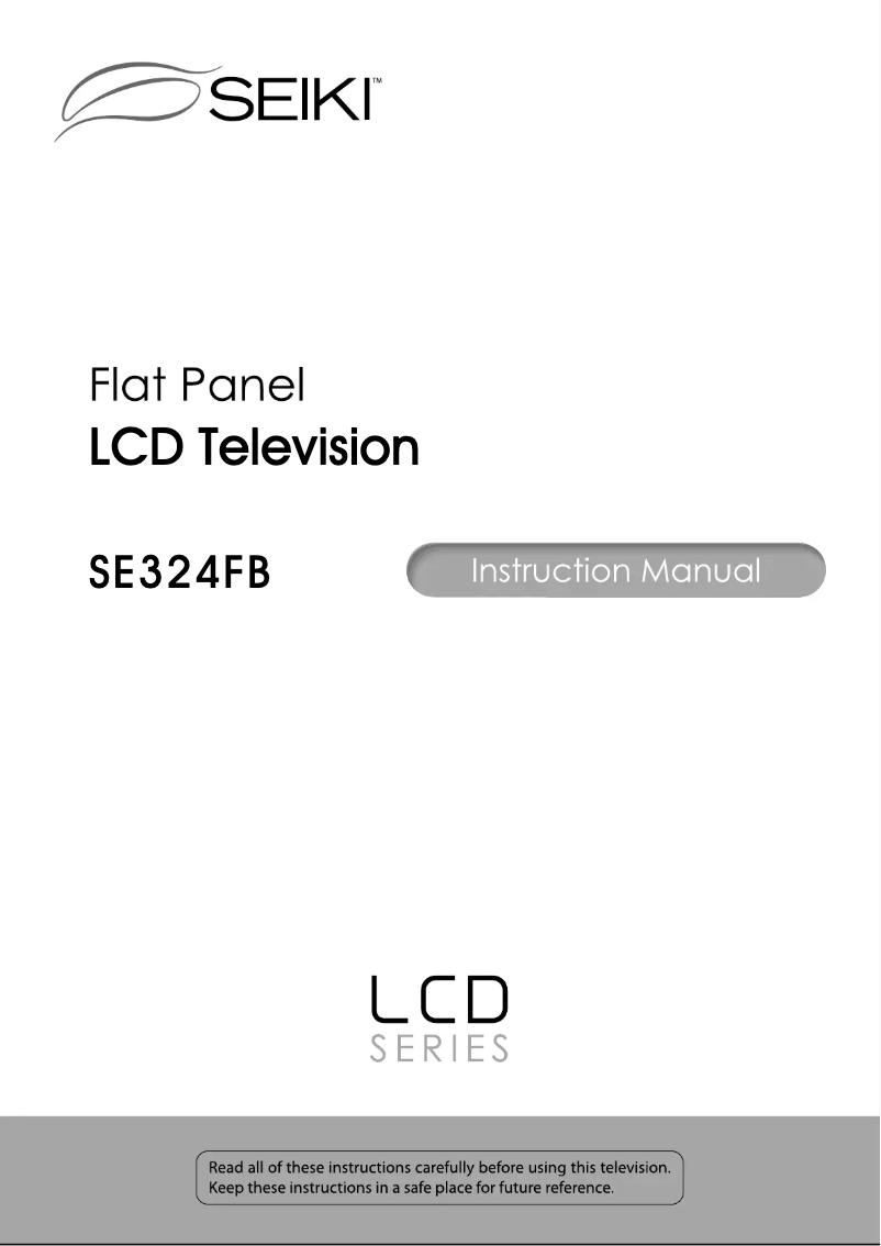 Page n°1 - Manuel utilisateur Seiki SE324FB