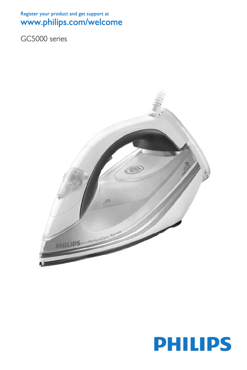 Image de la première page du manuel de l'appareil PerfectCare Xpress GC5054