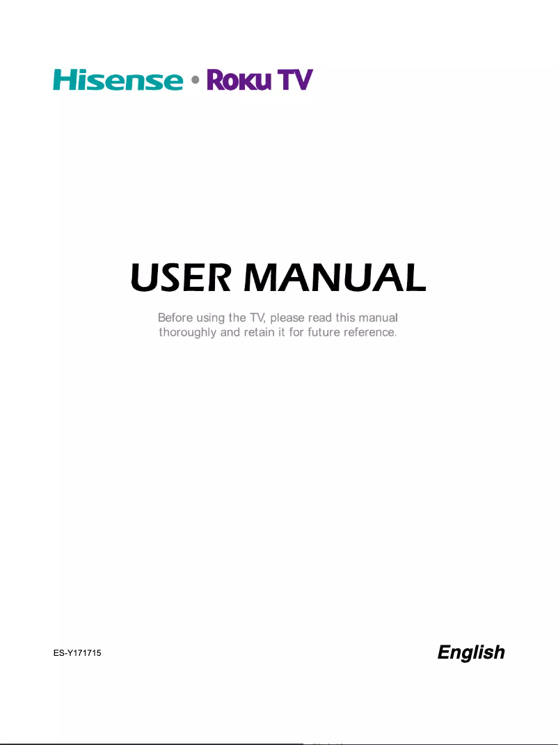 Page n°1 - Manuel utilisateur Hisense 50R6107