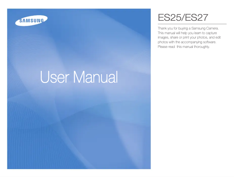 Page n°1 - Manuel utilisateur Samsung ES27