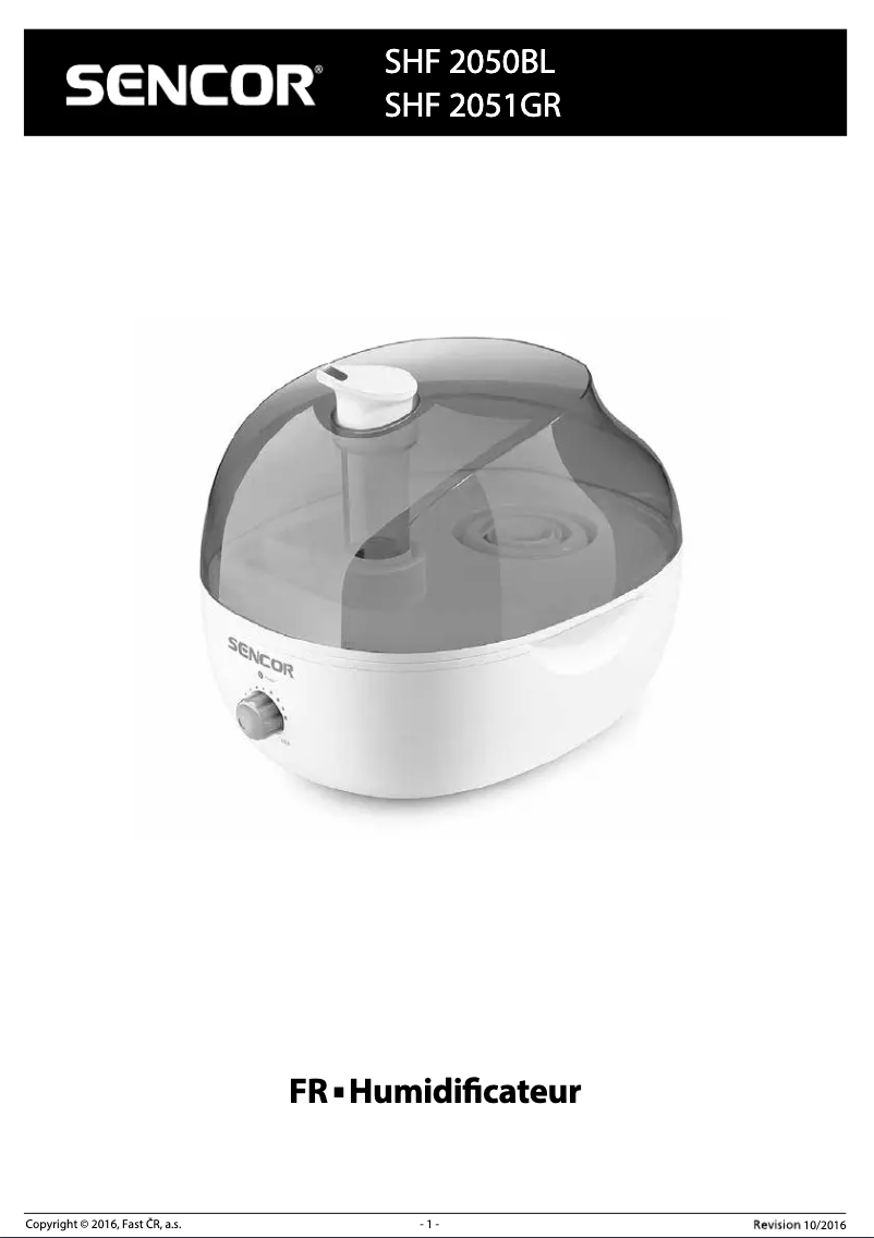 Page 1 de la notice Manuel utilisateur Sencor SHF 2051GR