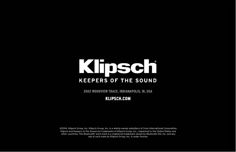 Page 1 de la notice Manuel utilisateur Klipsch Reference R-10B