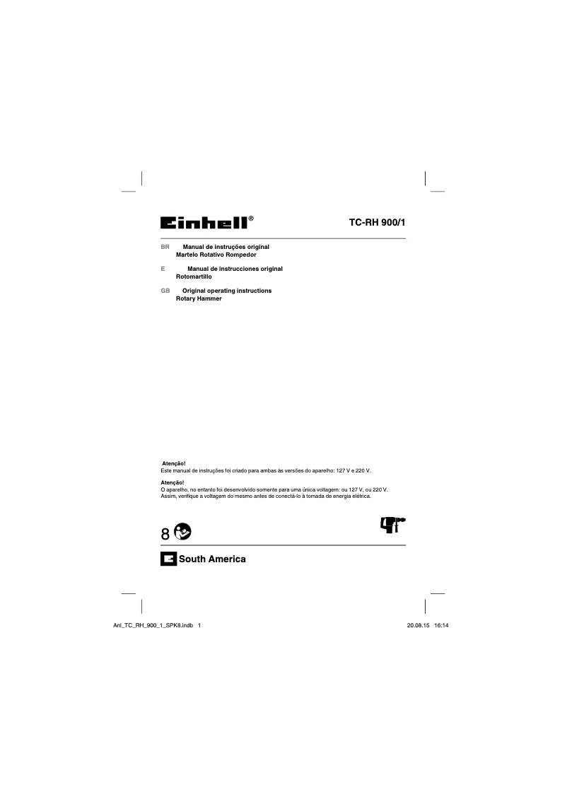 Image de la première page du manuel de l'appareil TC-RH 900/1