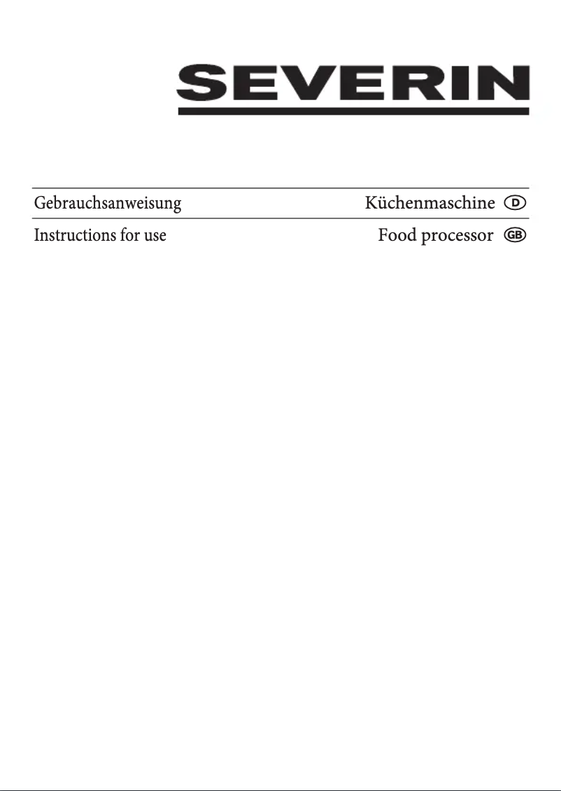Page 1 de la notice Manuel utilisateur Severin KM 3901