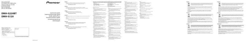Page n°1 - Guide de démarrage rapide Pioneer DMH-G120