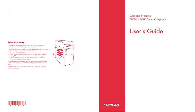 Page n°1 - Manuel utilisateur Compaq Presario S0000